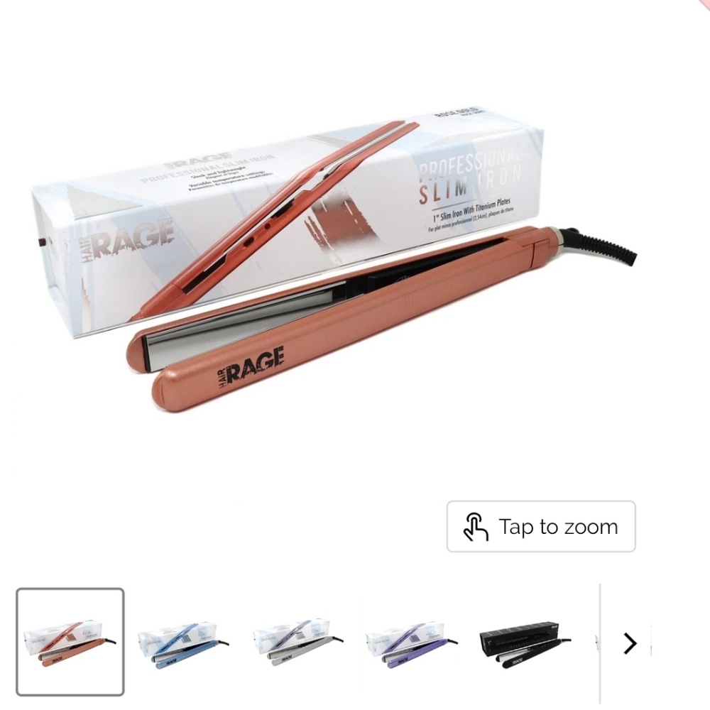 HAIR RAGE PROFESSIONAL SLIM IRON SLEEK AND LIGHTWEIGHT BLUSH PINK